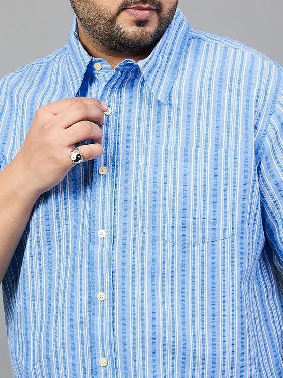 Men Plus Size Odin Striped Shirt - Image 4