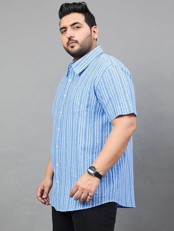 Men Plus Size Odin Striped Shirt - Image 6