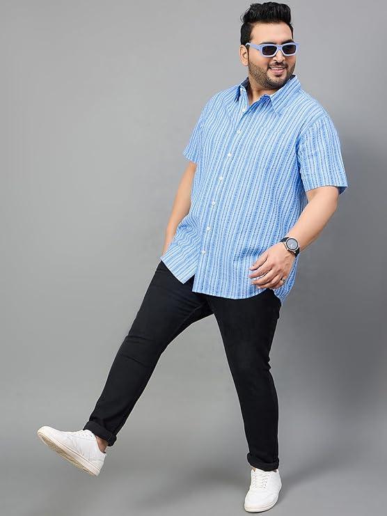 Men Plus Size Odin Striped Shirt - Image 7