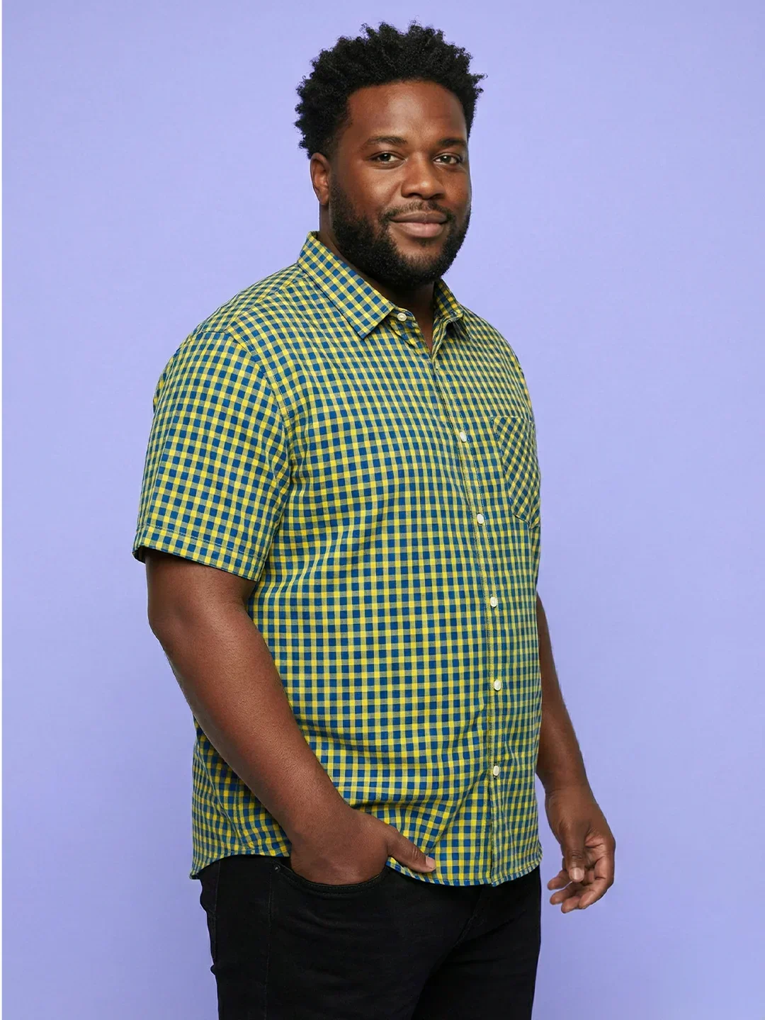 Men Plus Size Orbit Multicolor Checkered Casual Shirt - Image 4