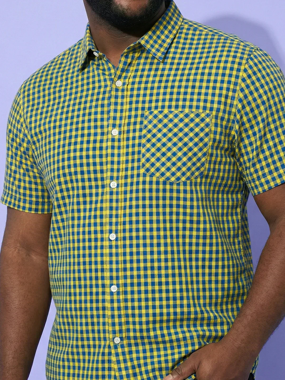 Men Plus Size Orbit Multicolor Checkered Casual Shirt - Image 7