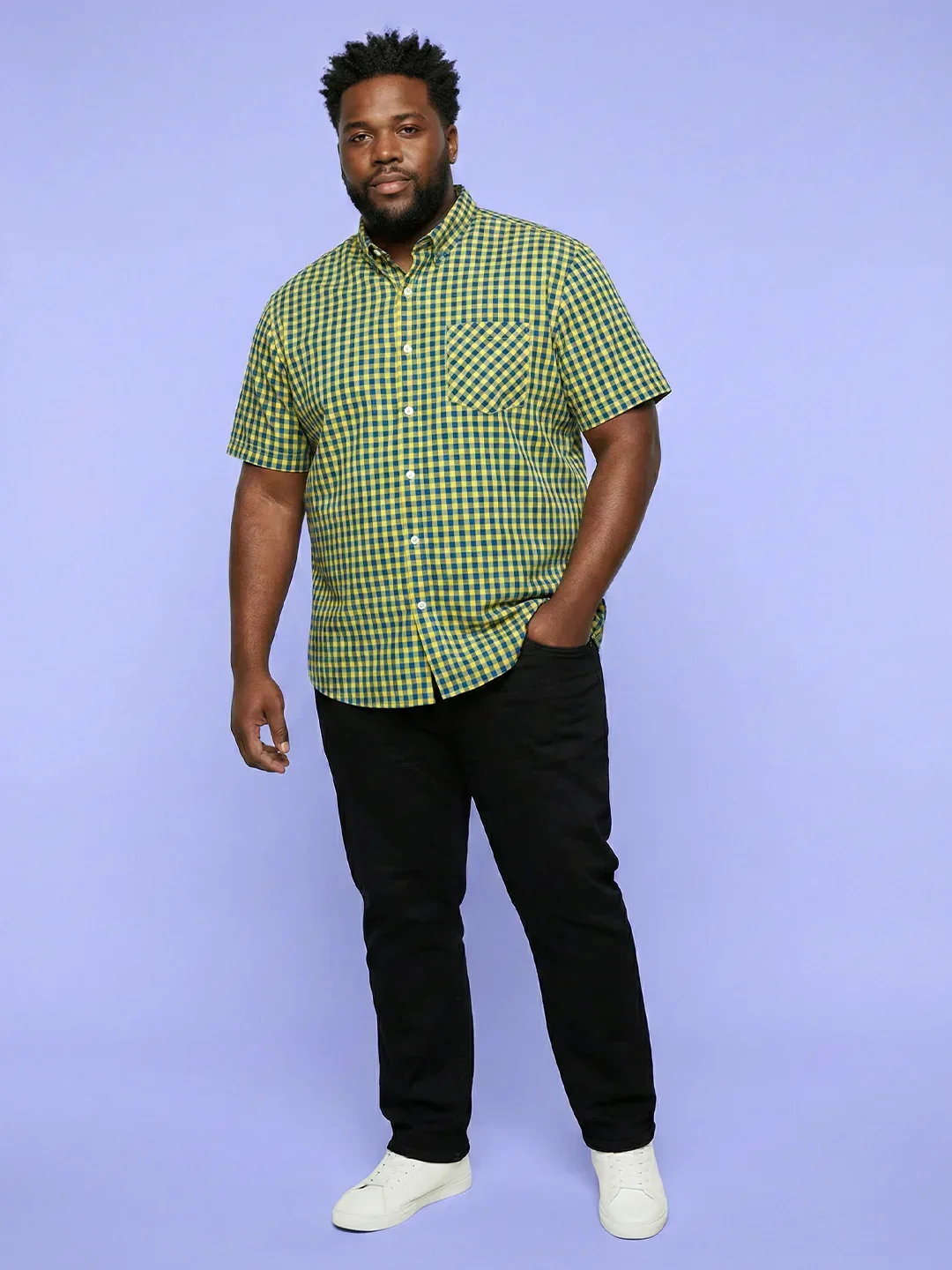 Men Plus Size Orbit Multicolor Checkered Casual Shirt - Image 8