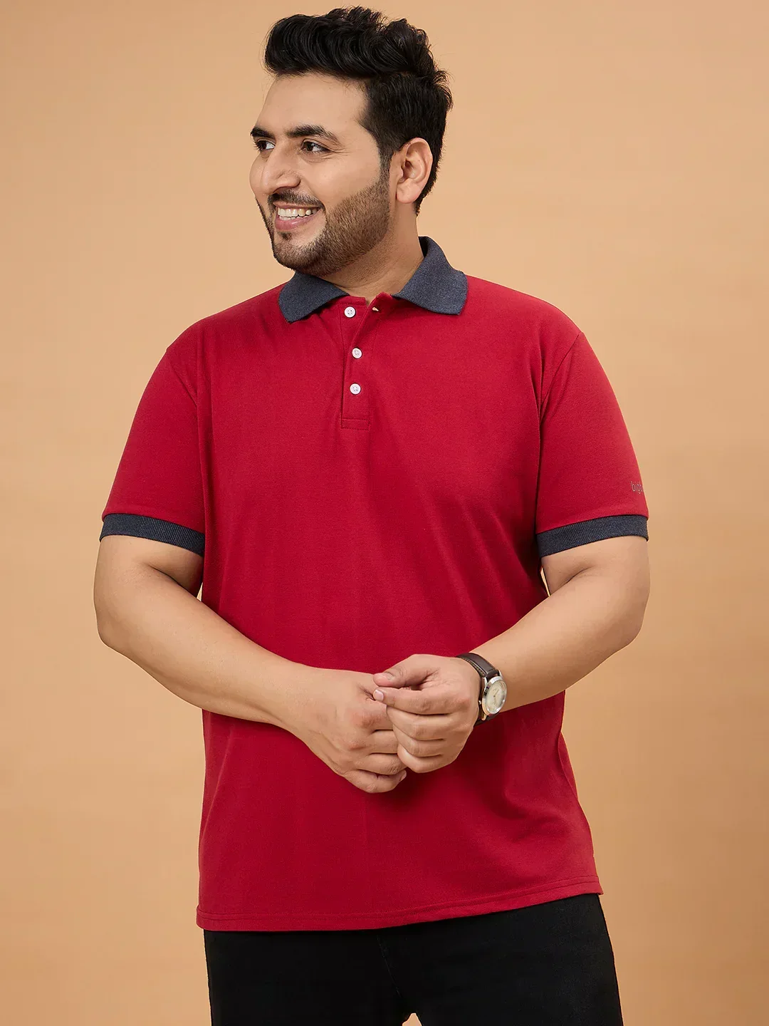 Men Plus Size Orilo Solid Polo Tshirt - Image 3