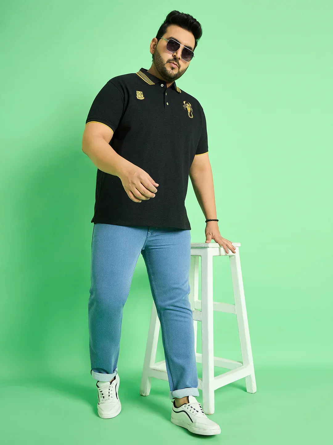 Men Plus Size Kaleb Solid Jeans - Image 7