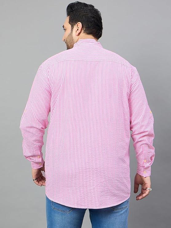 Men Plus Size Owen Striped Short Kurta - Image 5