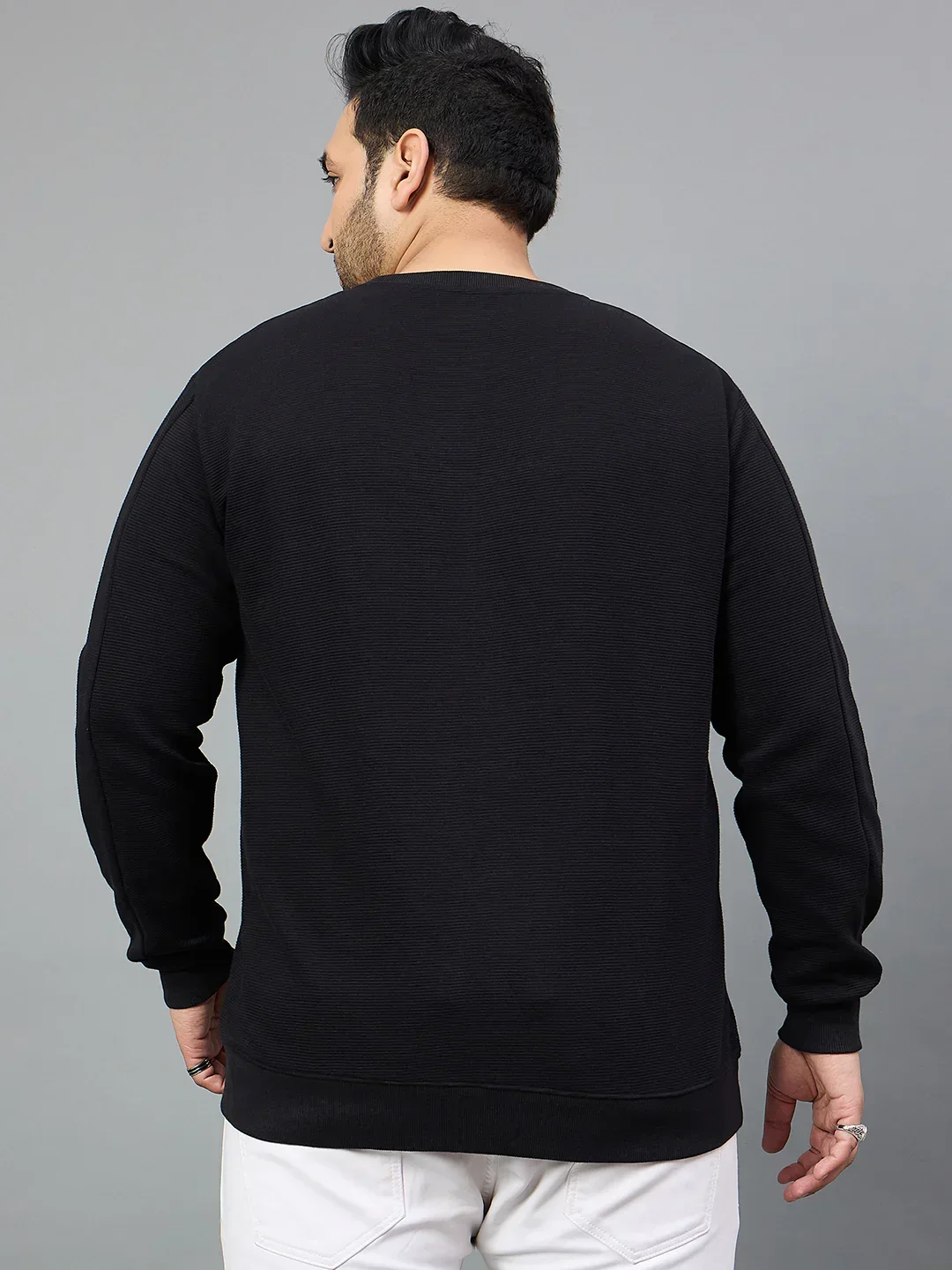 Men Plus Size Ozil Solid Sweatshirt - Image 5