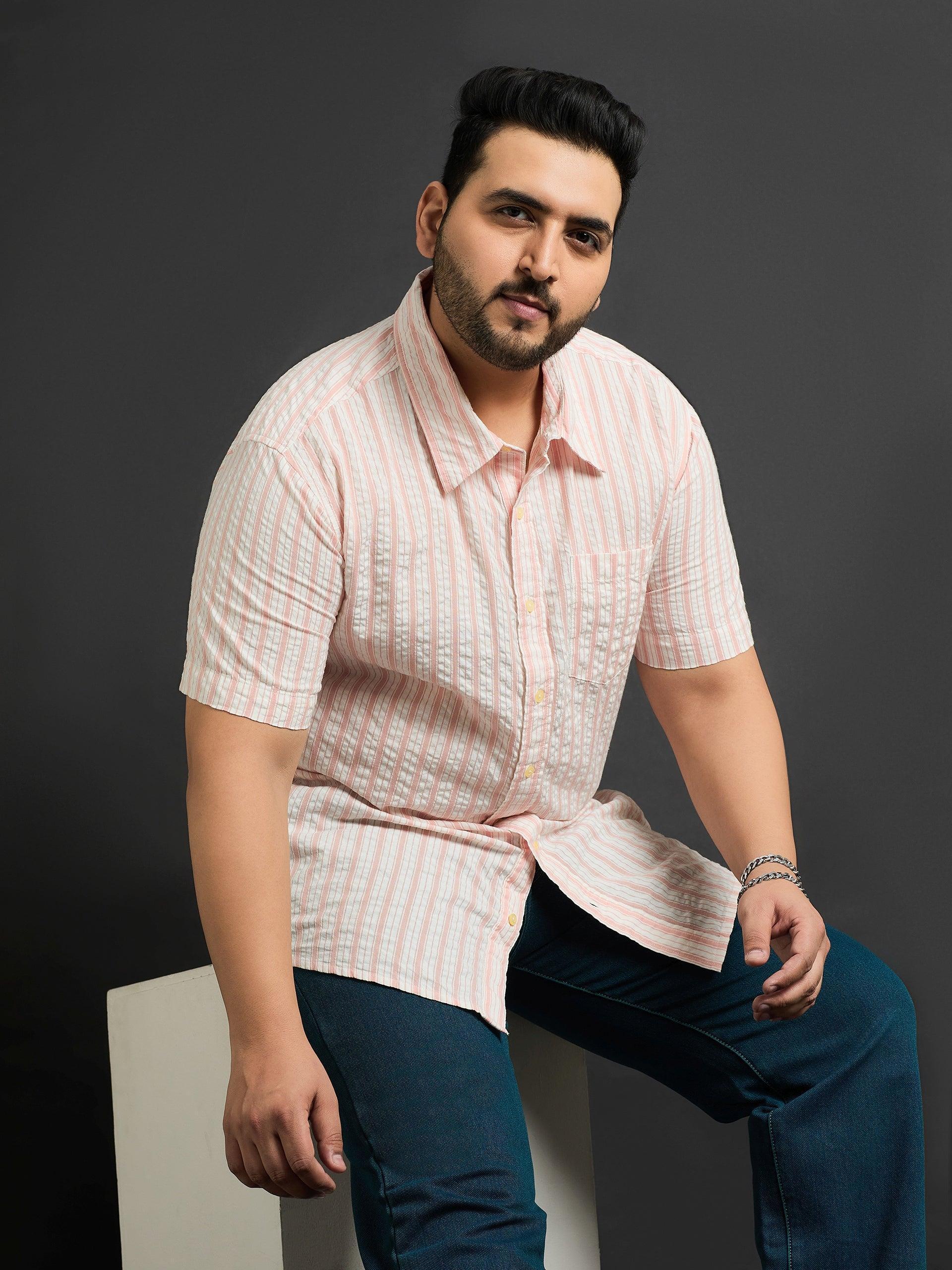 Men Plus Size Palmdale Striped Shirt - Image 7