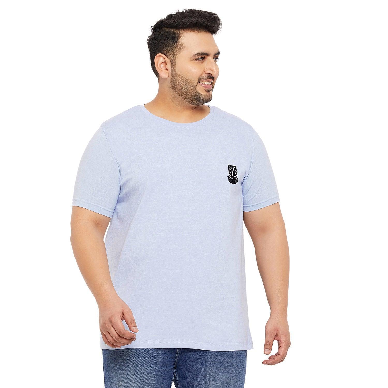 Men Plus Size Palter-BL Solid Round Neck Tshirt - Image 2