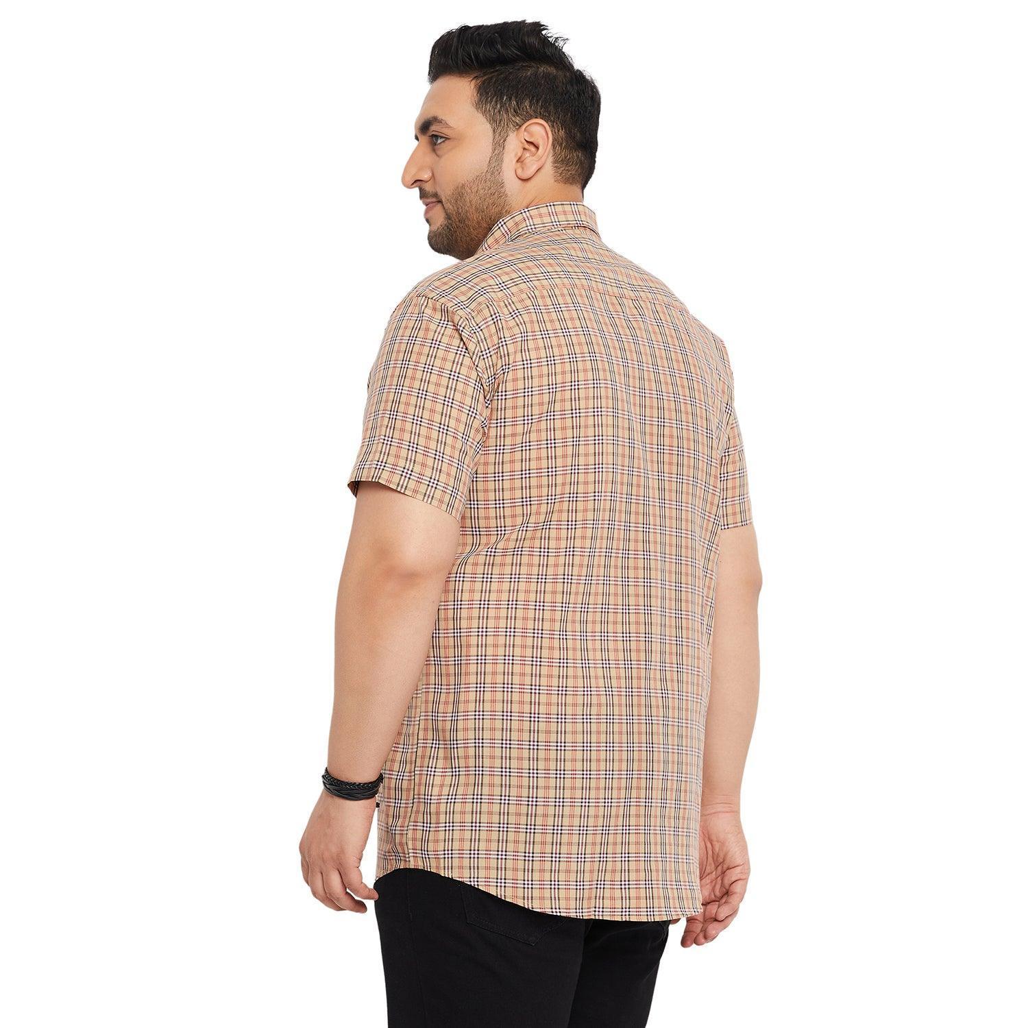 Men Plus Size Para Check Shirt - Image 5