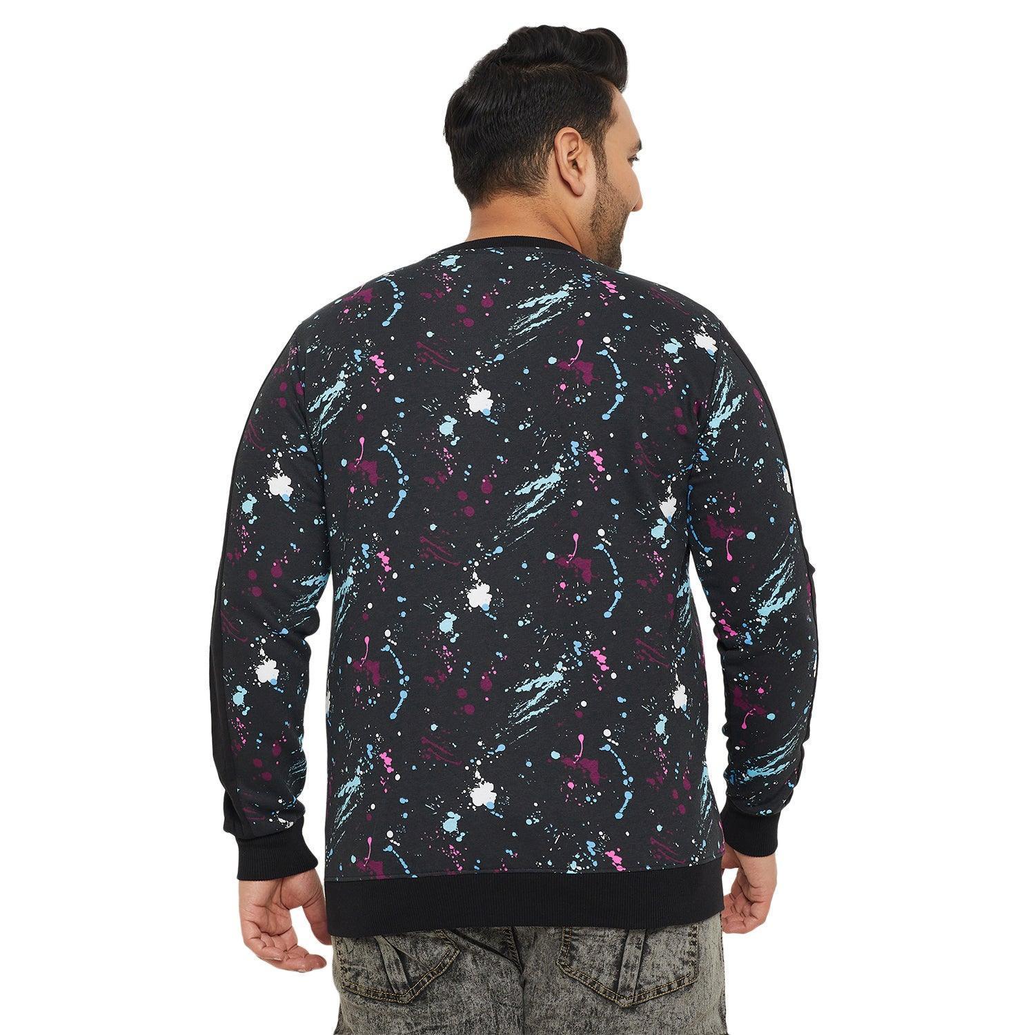 Men Plus Size Pastel Printed Sweatshirt - Image 5