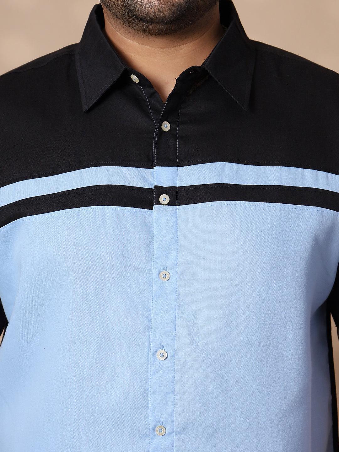 Men Plus Size Pattaya-Sky Colorblock Shirt - Image 6