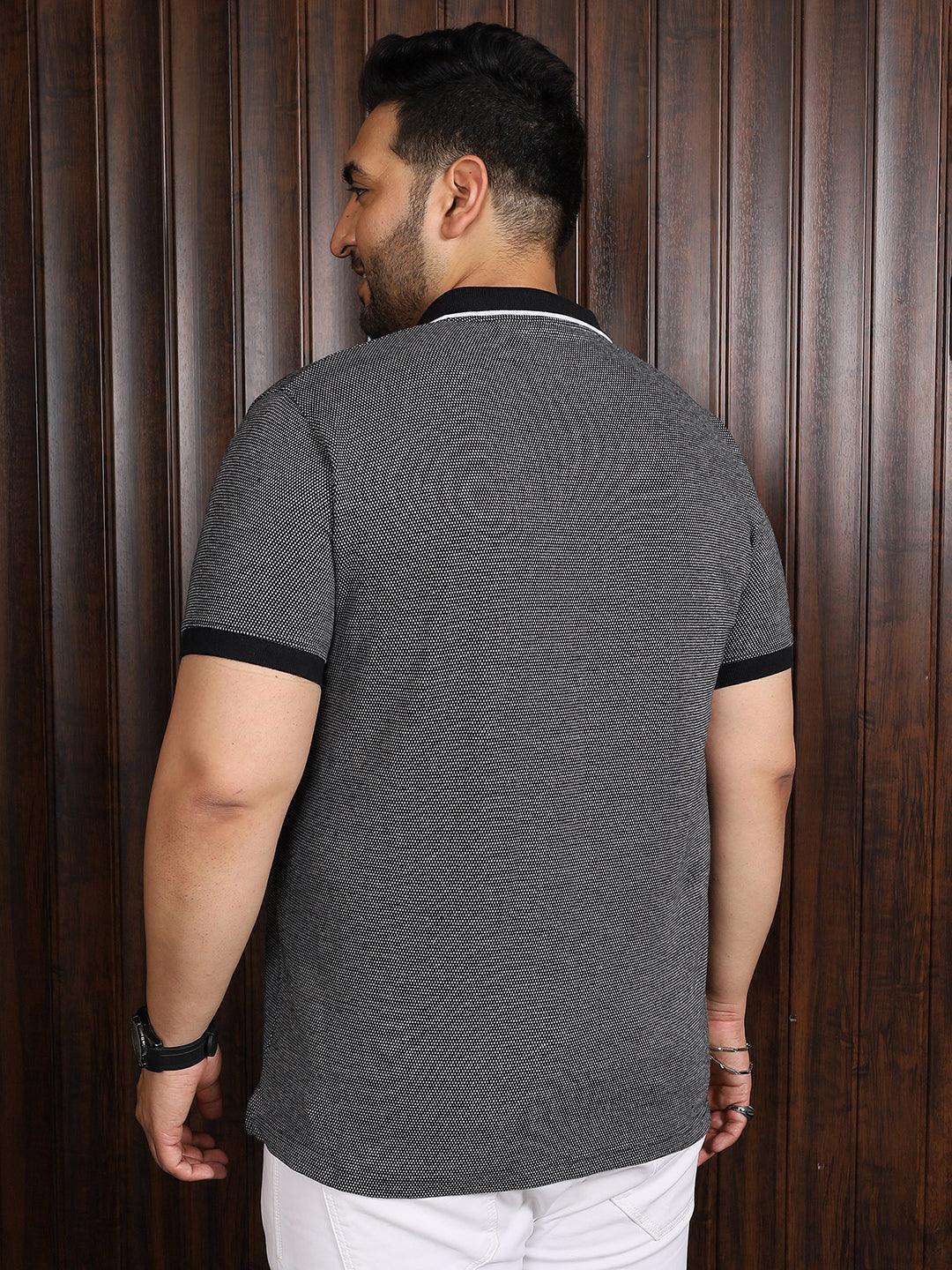 Men Plus Size Paulo Jacquard Polo Tshirt - Image 6