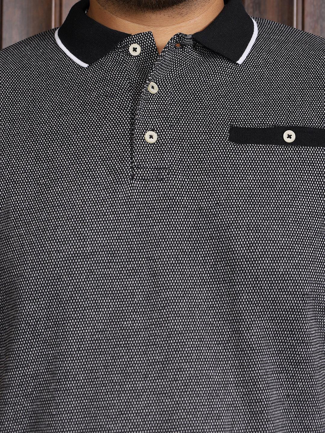 Men Plus Size Paulo Jacquard Polo Tshirt - Image 7