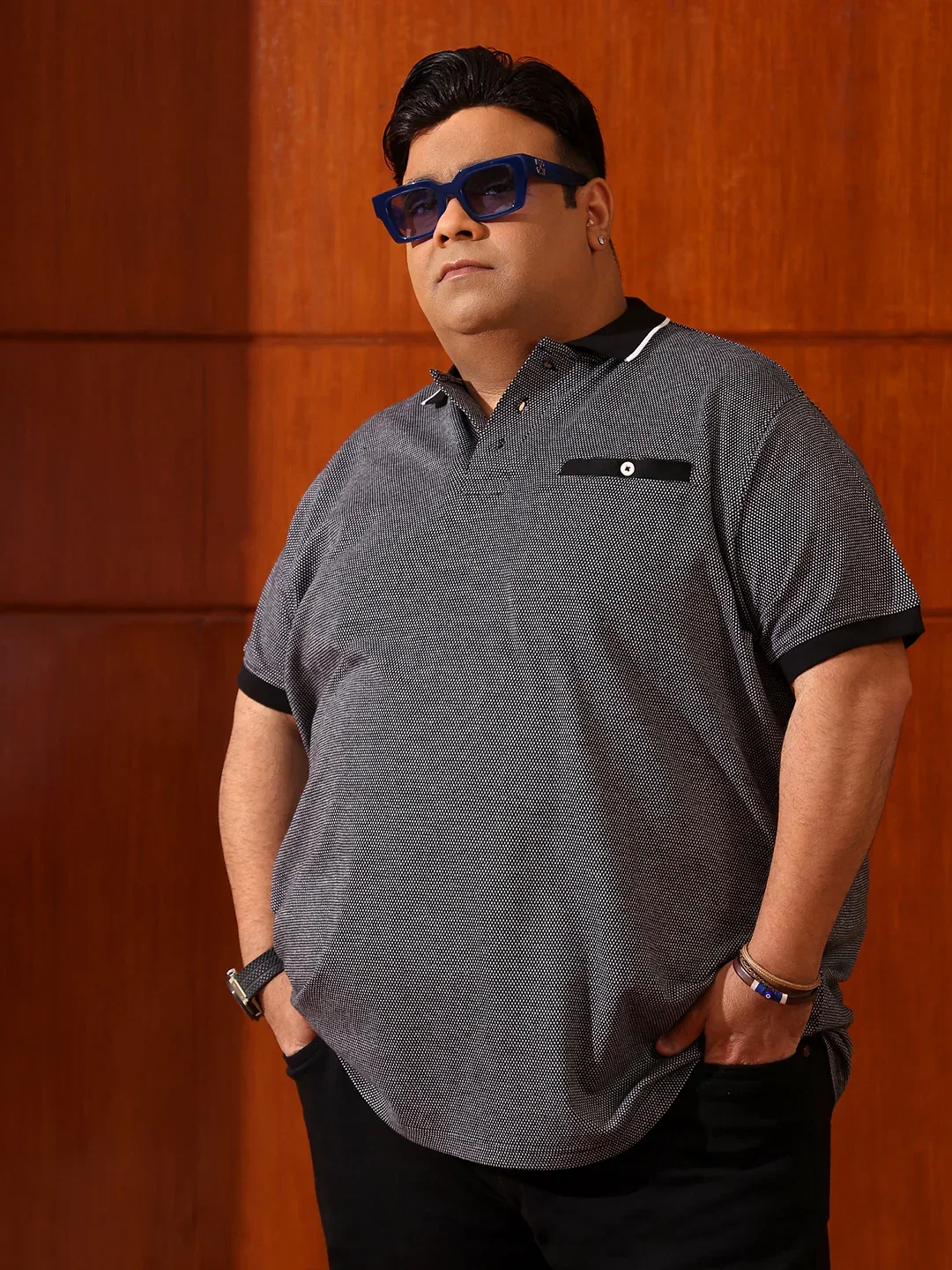 Men Plus Size Paulo Jacquard Polo Tshirt - Image 8