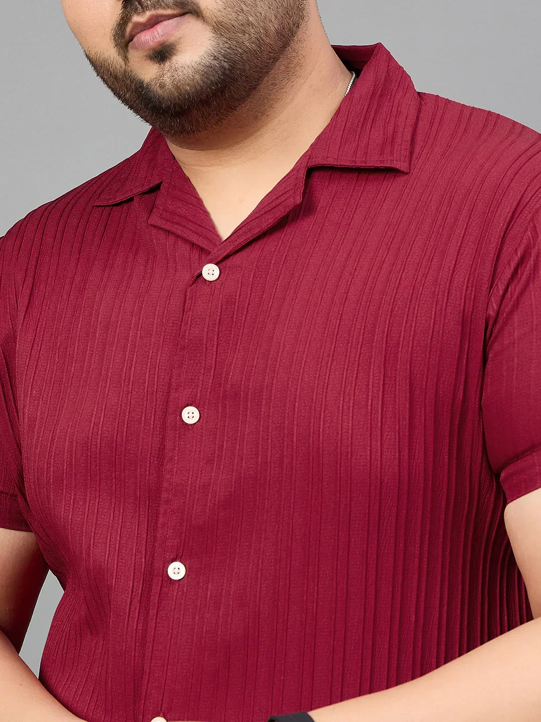 Men Plus Size Pele Solid Shirt - Image 6