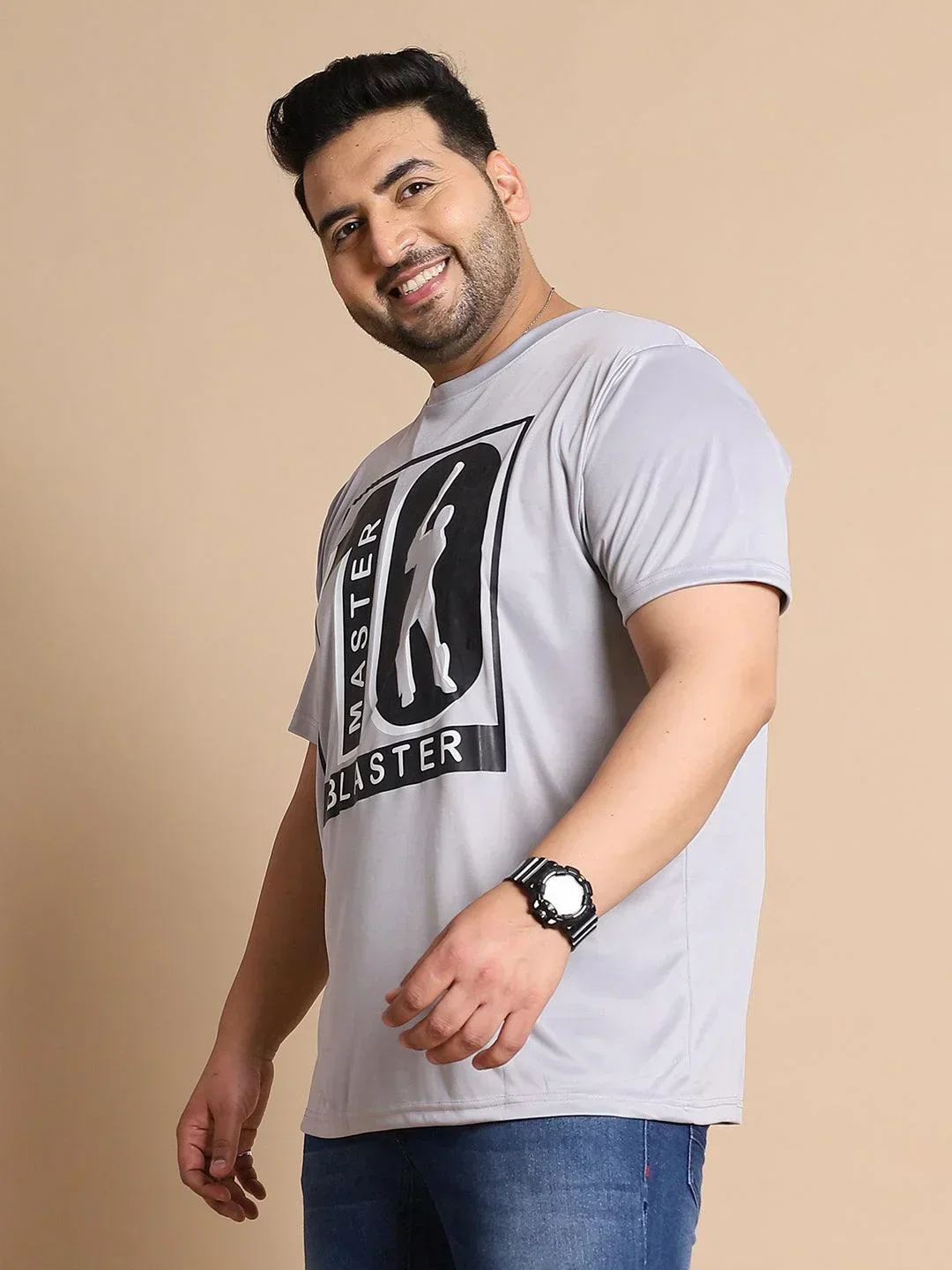 Men Plus Size Pinaka Printed Round Neck Tshirt - Image 3