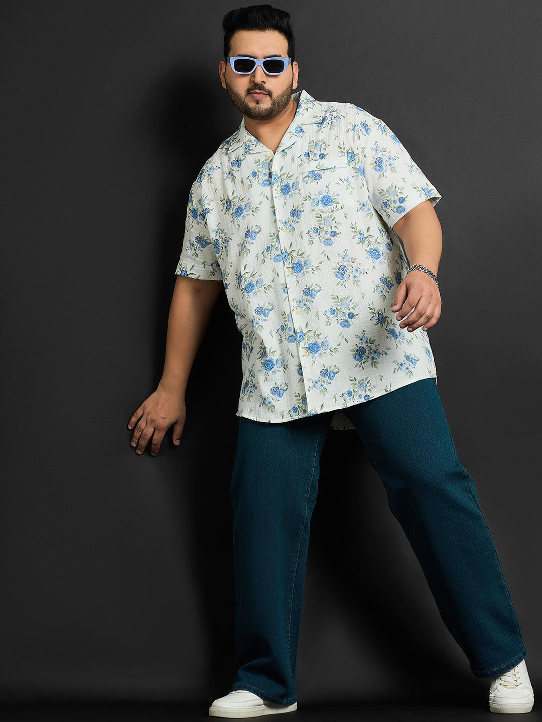 Men Plus Size Pisa Printed Shirt - Image 2