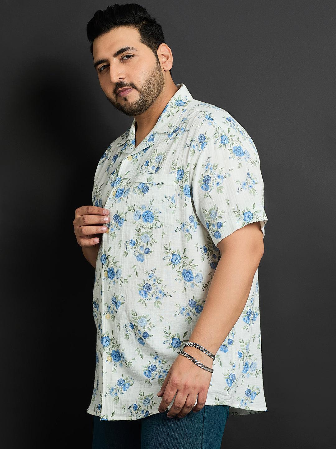 Men Plus Size Pisa Printed Shirt - Image 3