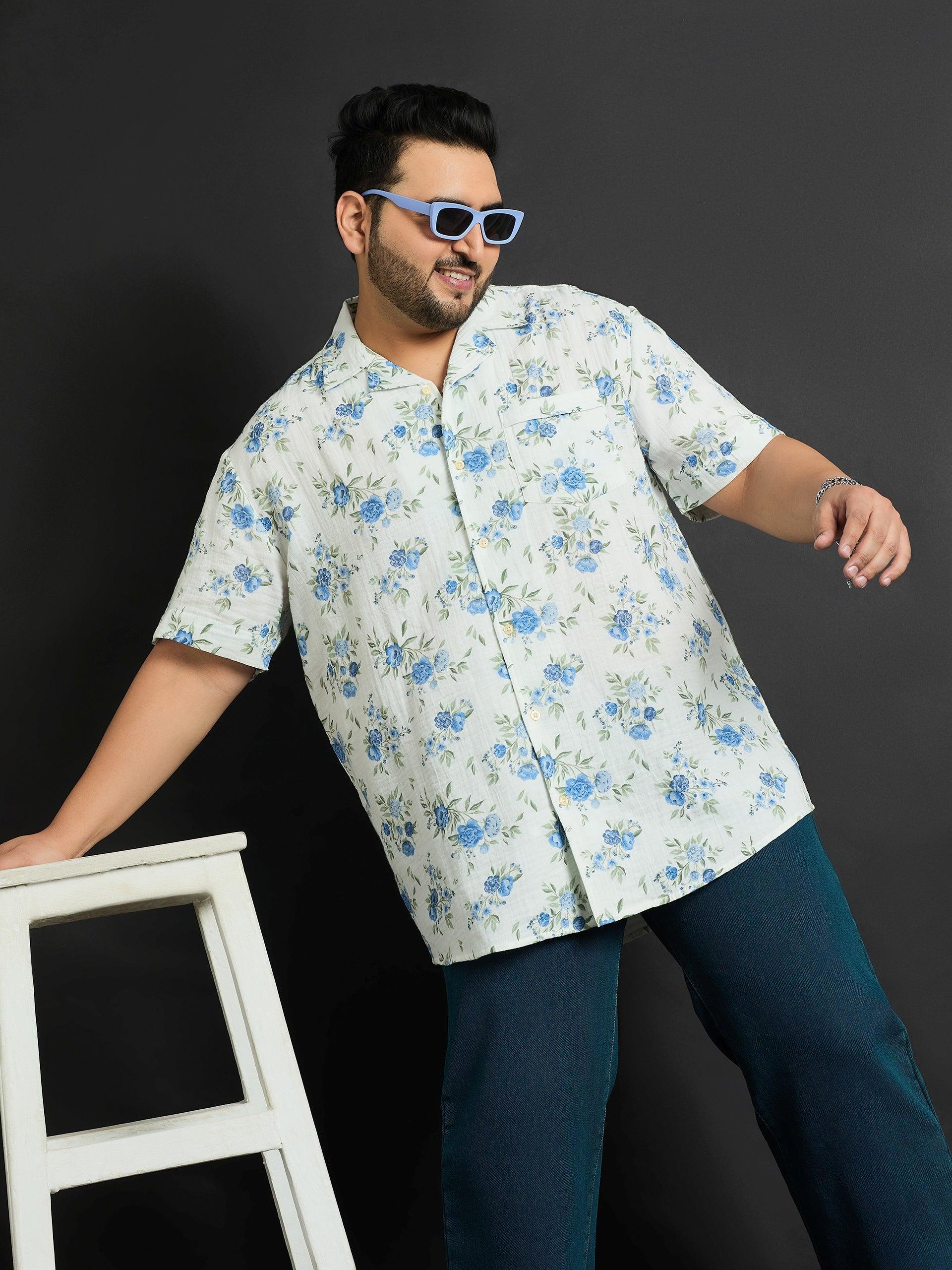 Men Plus Size Pisa Printed Shirt - Image 7