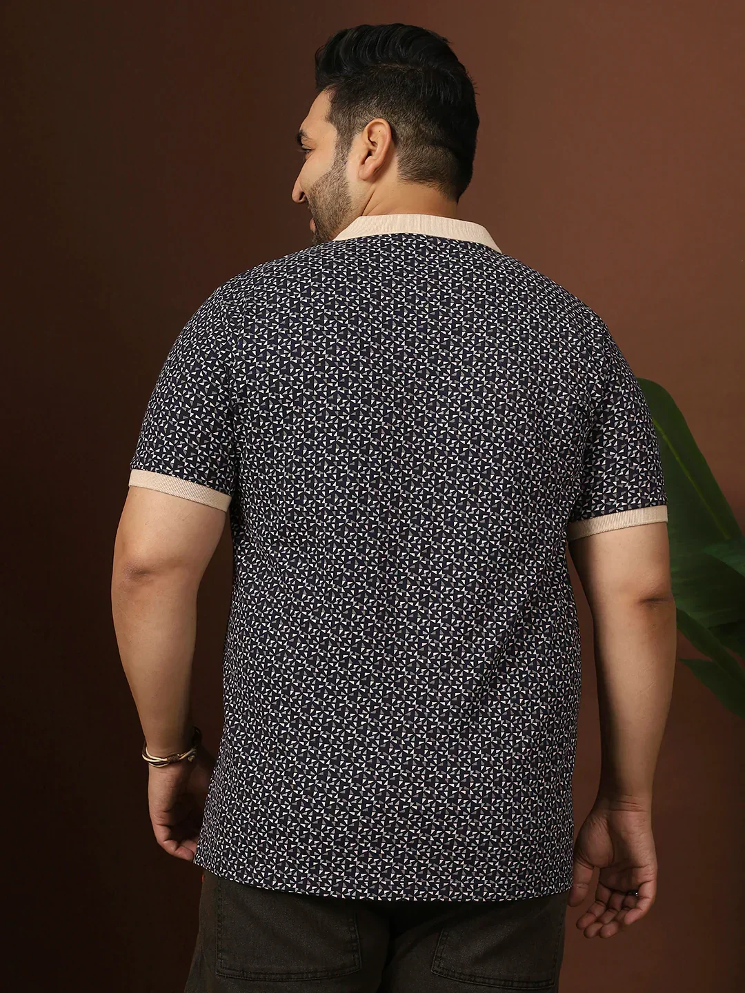 Men Plus Size Pluune Printed Multi Polo Tshirt - Image 5