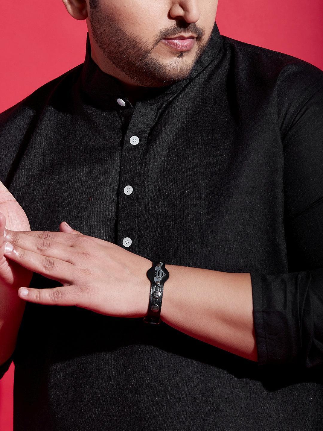Men Plus Size Poshaq Solid Kurta - Image 7