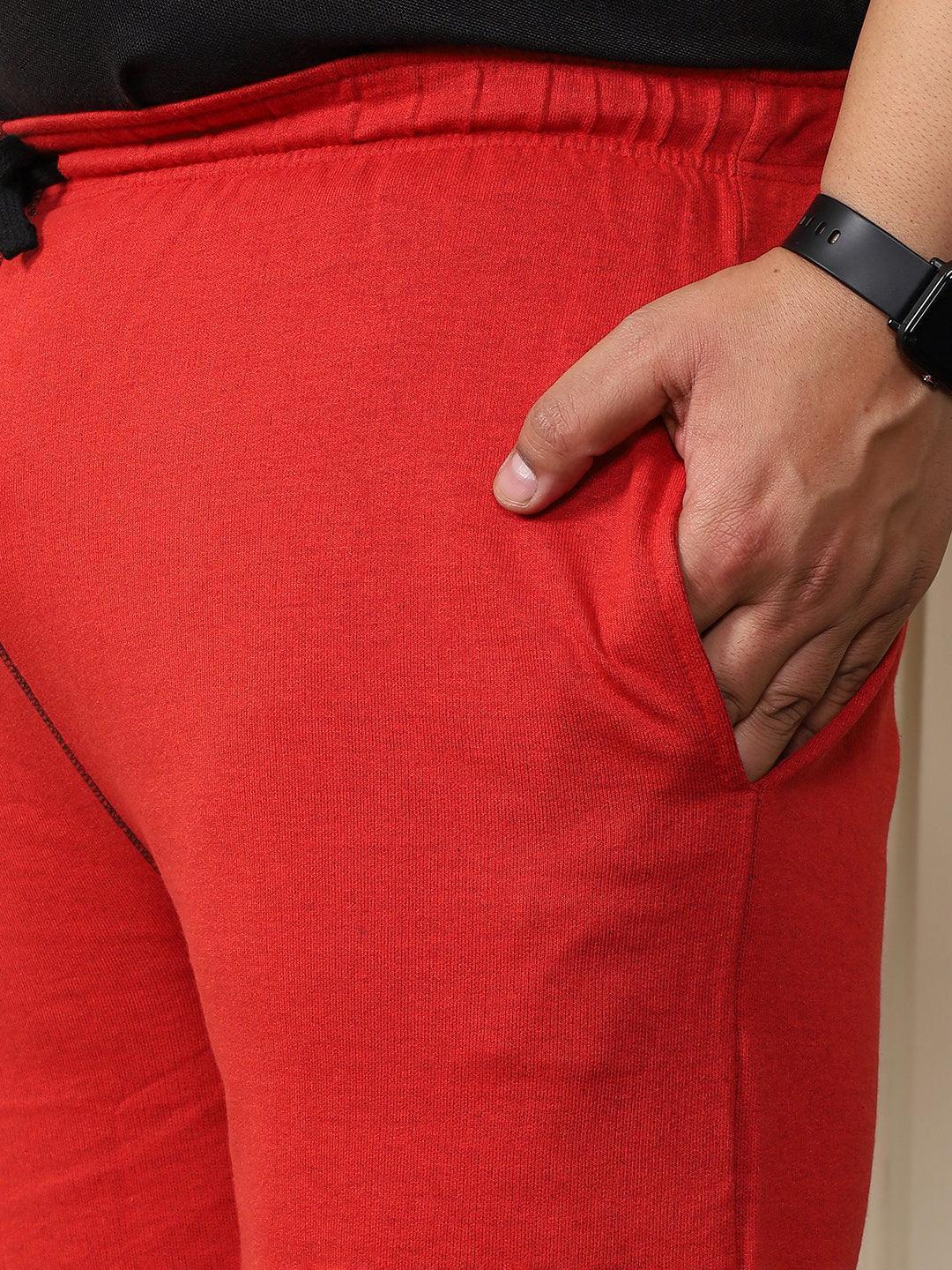 Men Plus Size Prayo-Red Solid Shorts - Image 6