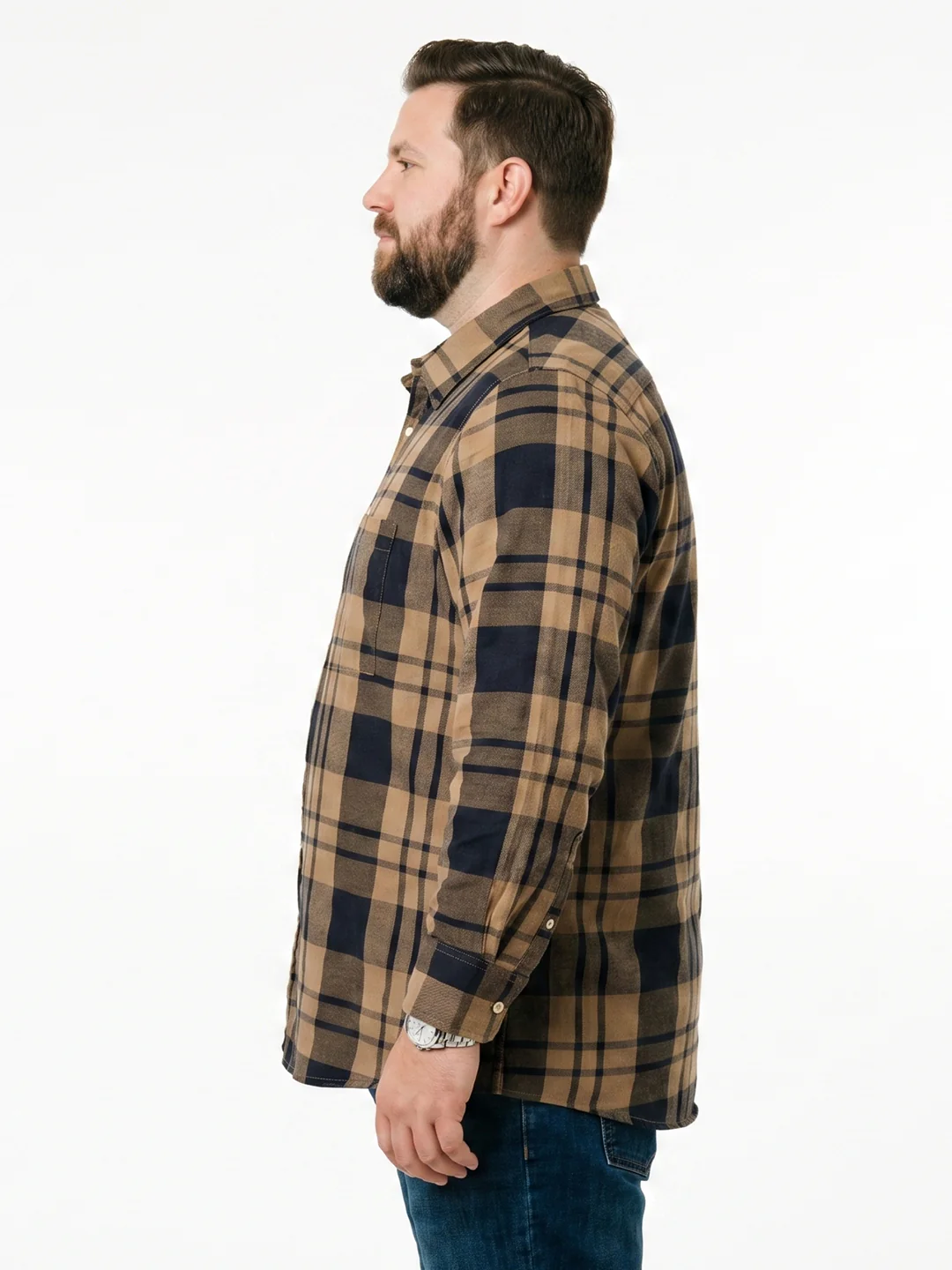 Men Plus Size Qorvex Multi Check Shirts - Image 2