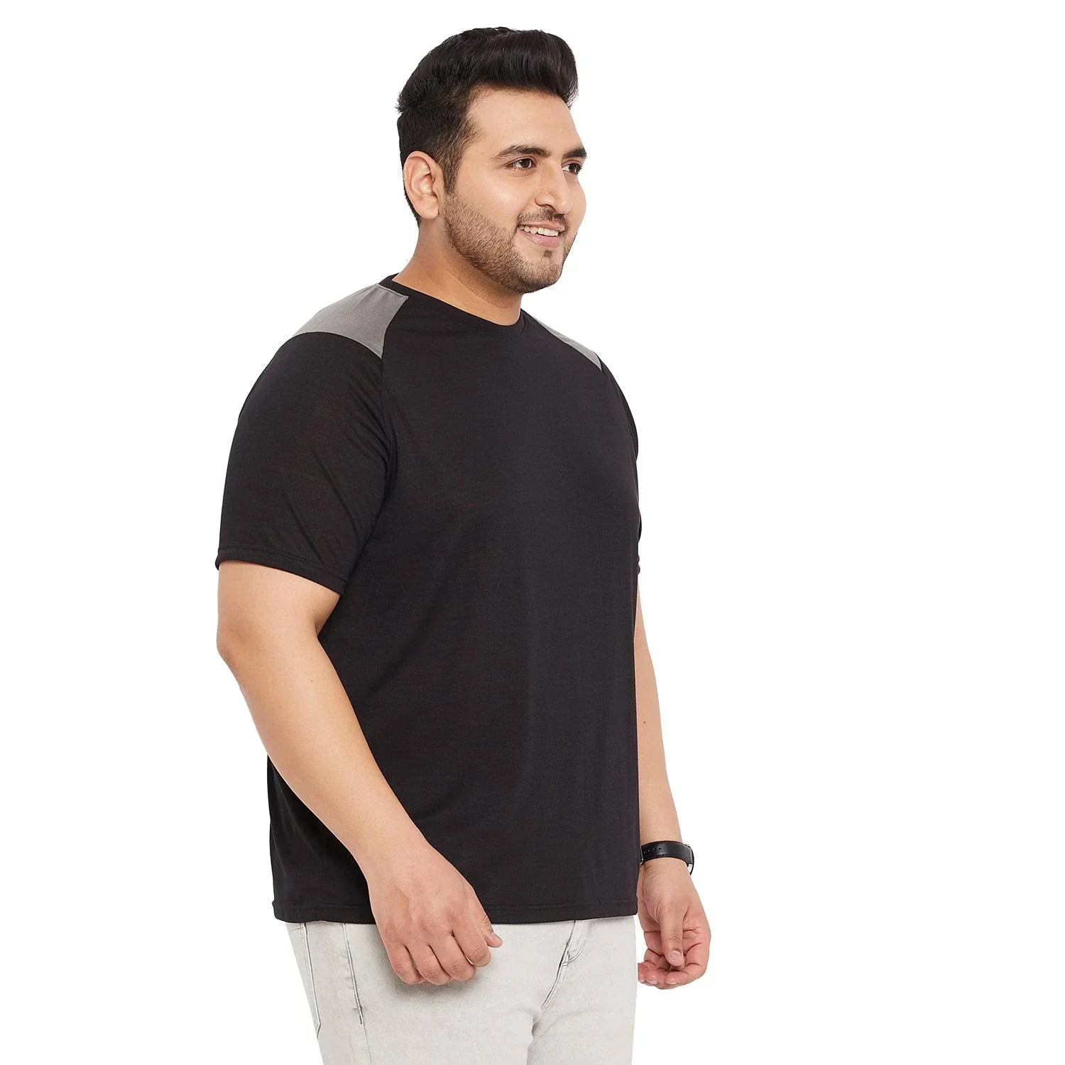 Men Plus Size Ralphy-B Solid Round Neck Tshirt - Image 4