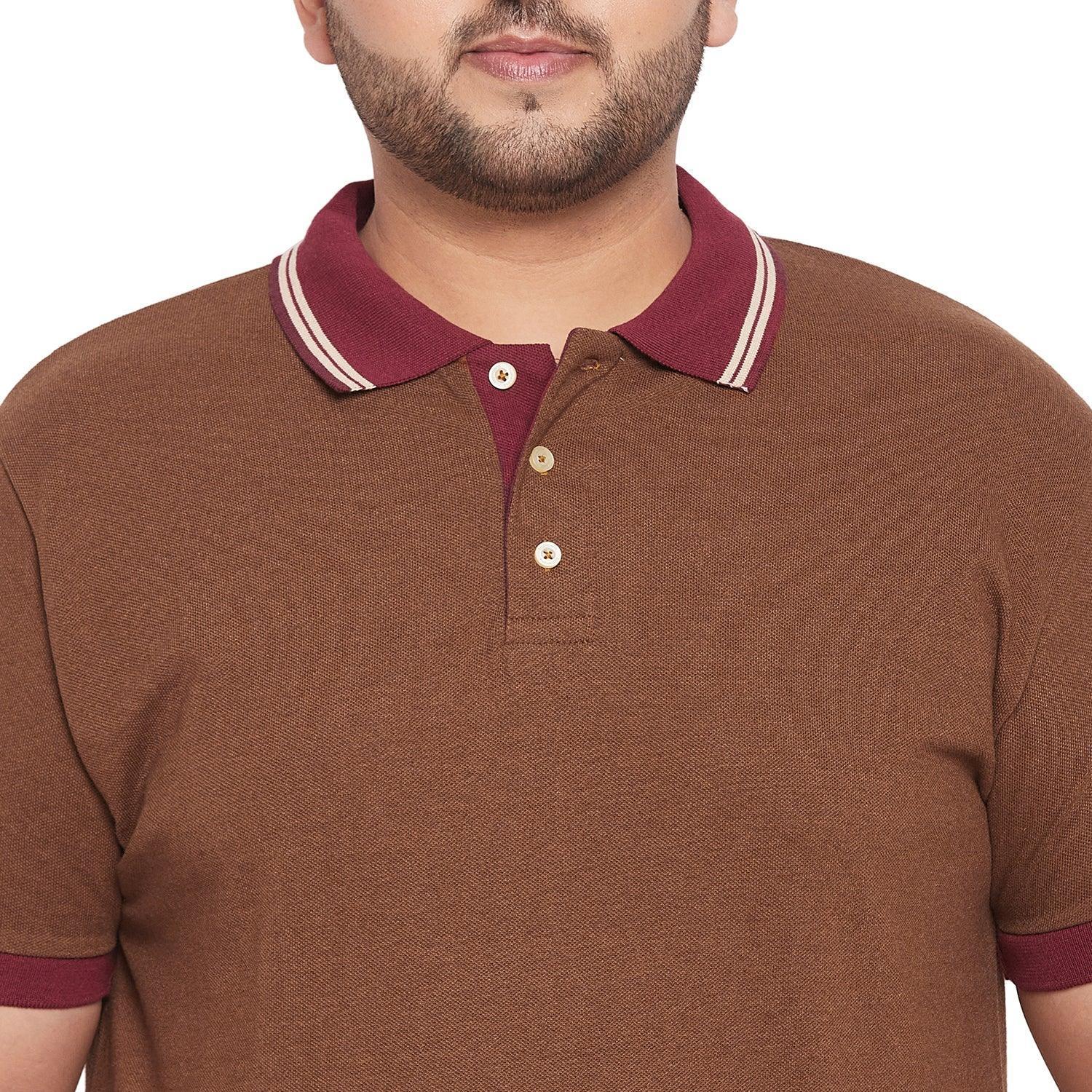 Men Plus Size Rampa Solid Polo Tshirt - Image 6