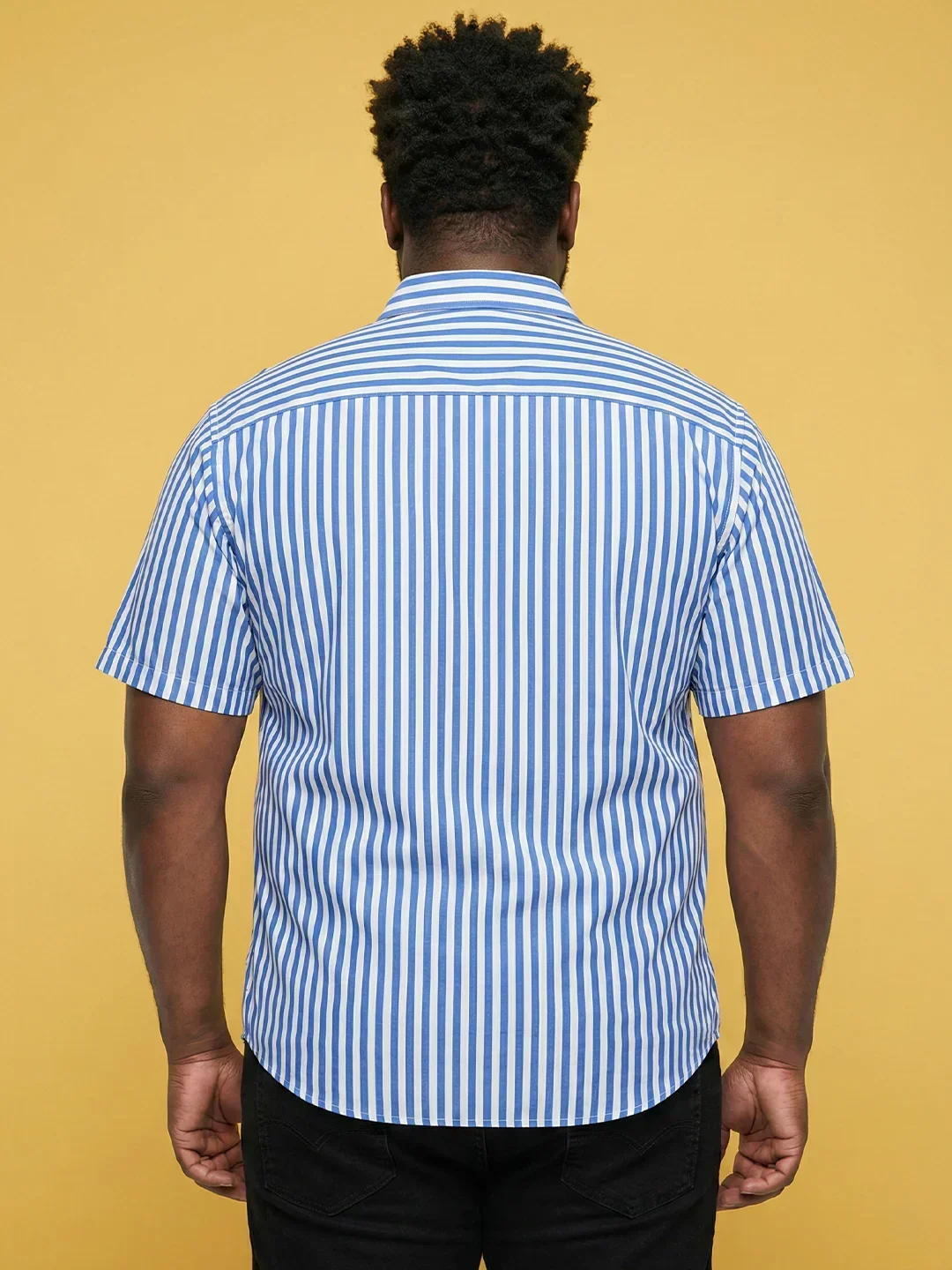 Men Plus Size Raptor Multicolor Striped Casual Shirt - Image 6