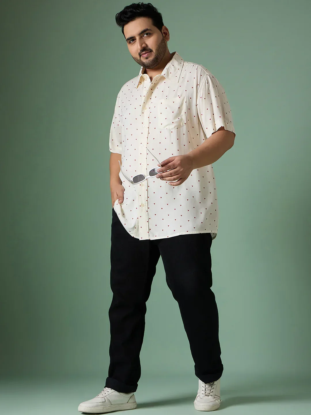 Men Plus Size Rava Printed Shirt - Image 3