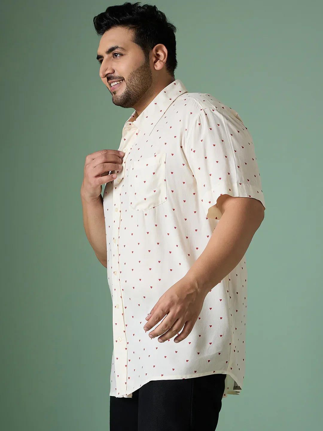 Men Plus Size Rava Printed Shirt - Image 4
