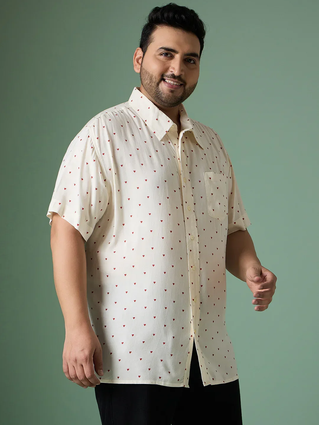 Men Plus Size Rava Printed Shirt - Image 5