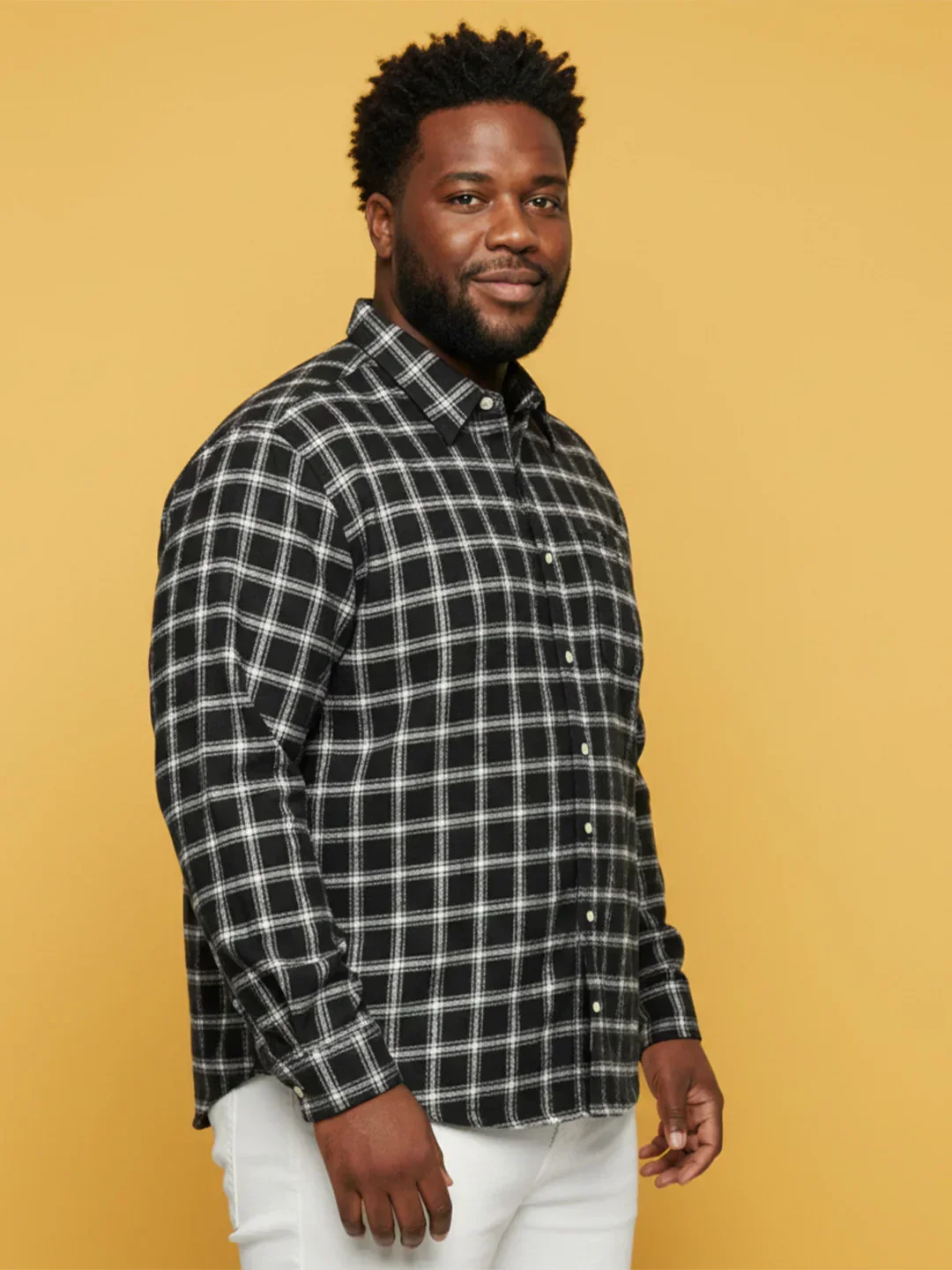 Men Plus Size Raven Multicolor Checkered Casual Shirt - Image 3