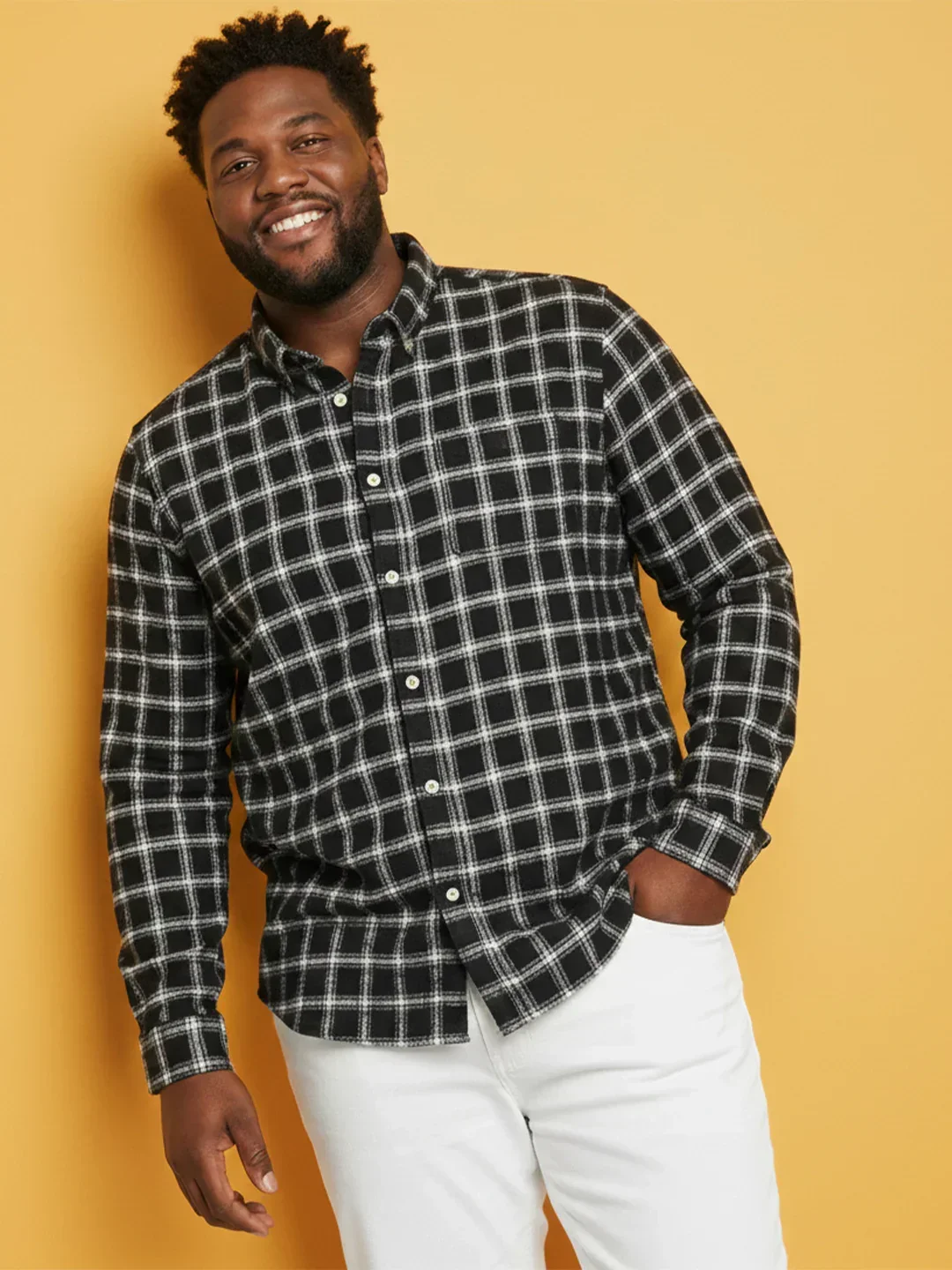 Men Plus Size Raven Multicolor Checkered Casual Shirt - Image 7