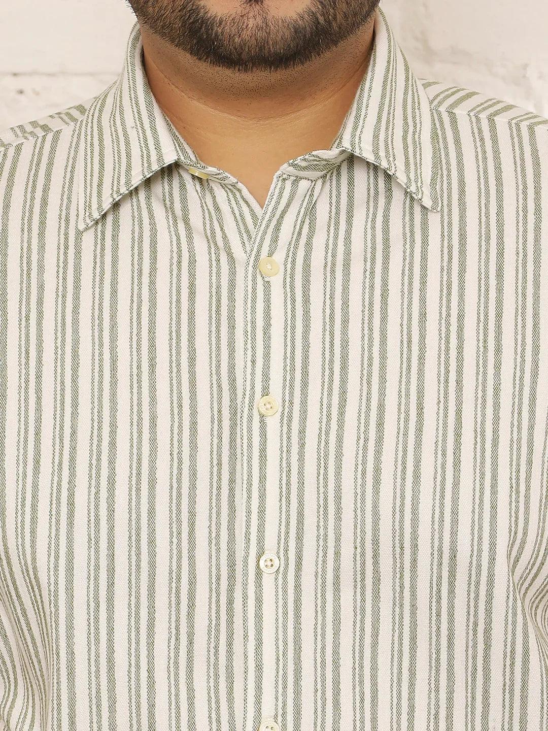 Men Plus Size Rawden Multicolor Striped Shirt - Image 6
