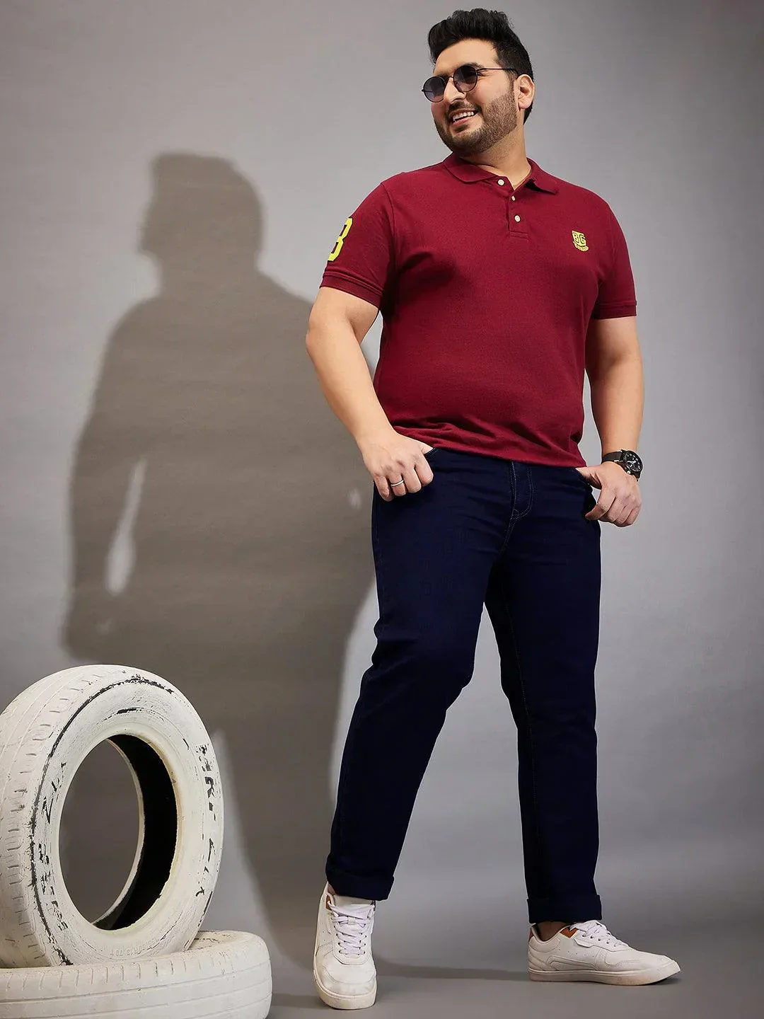 Men Plus Size Reky Solid Jeans - Image 2