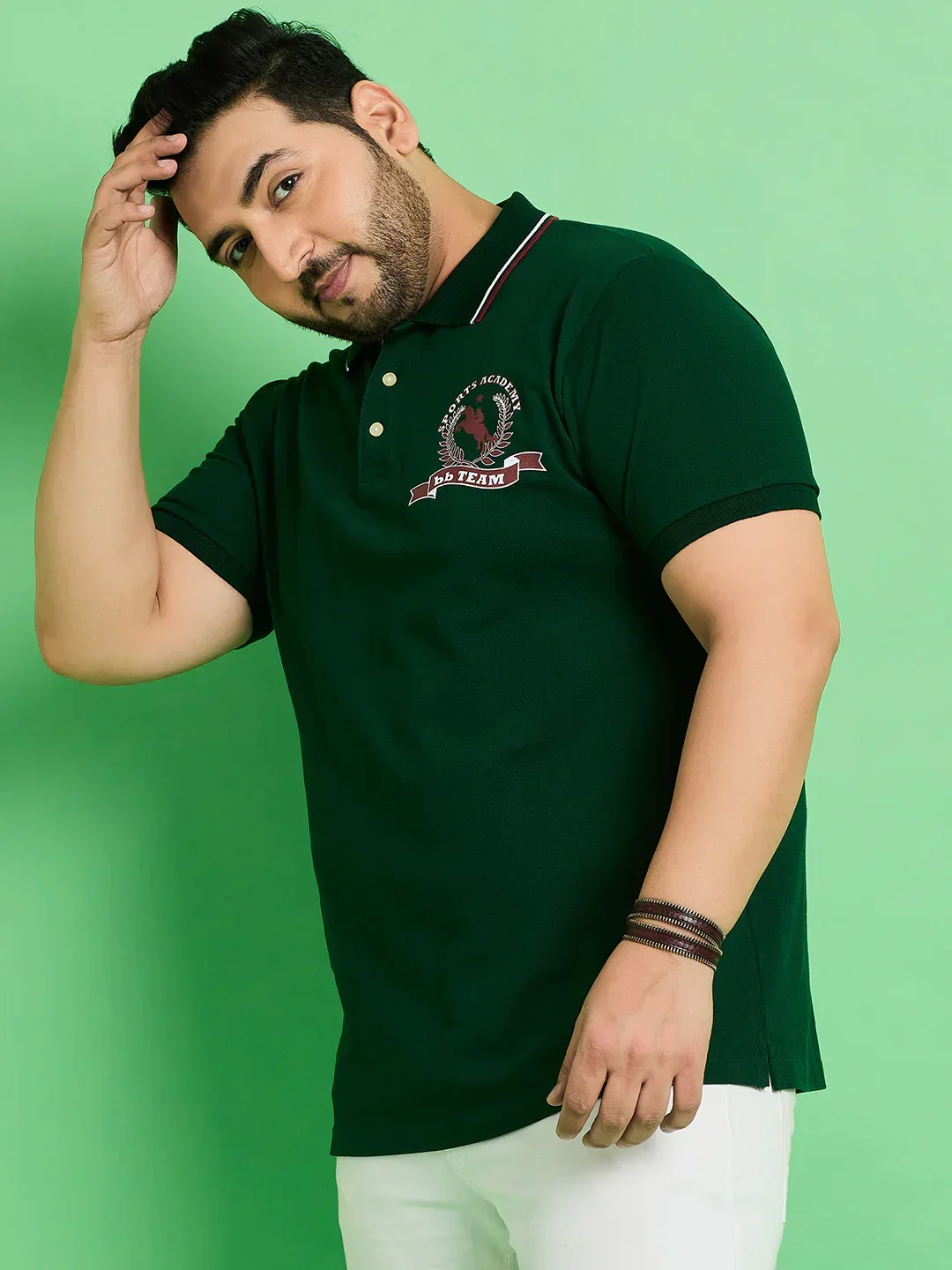 Men Plus Size Rewind Printed Polo Tshirt - Image 3