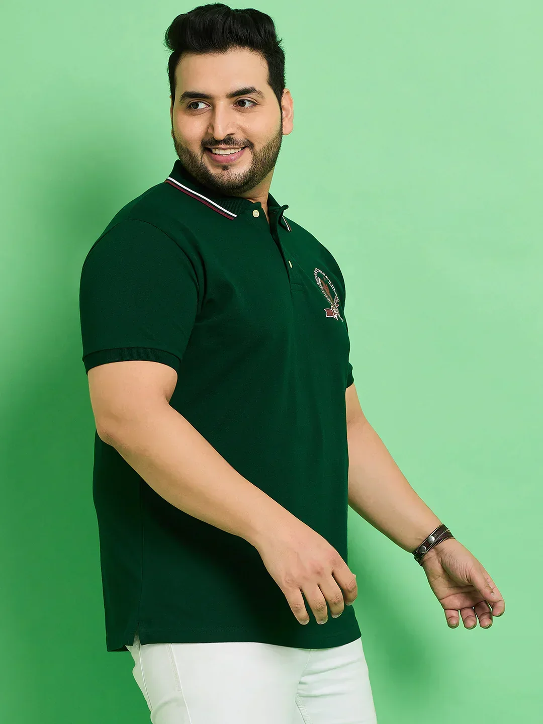 Men Plus Size Rewind Printed Polo Tshirt - Image 4