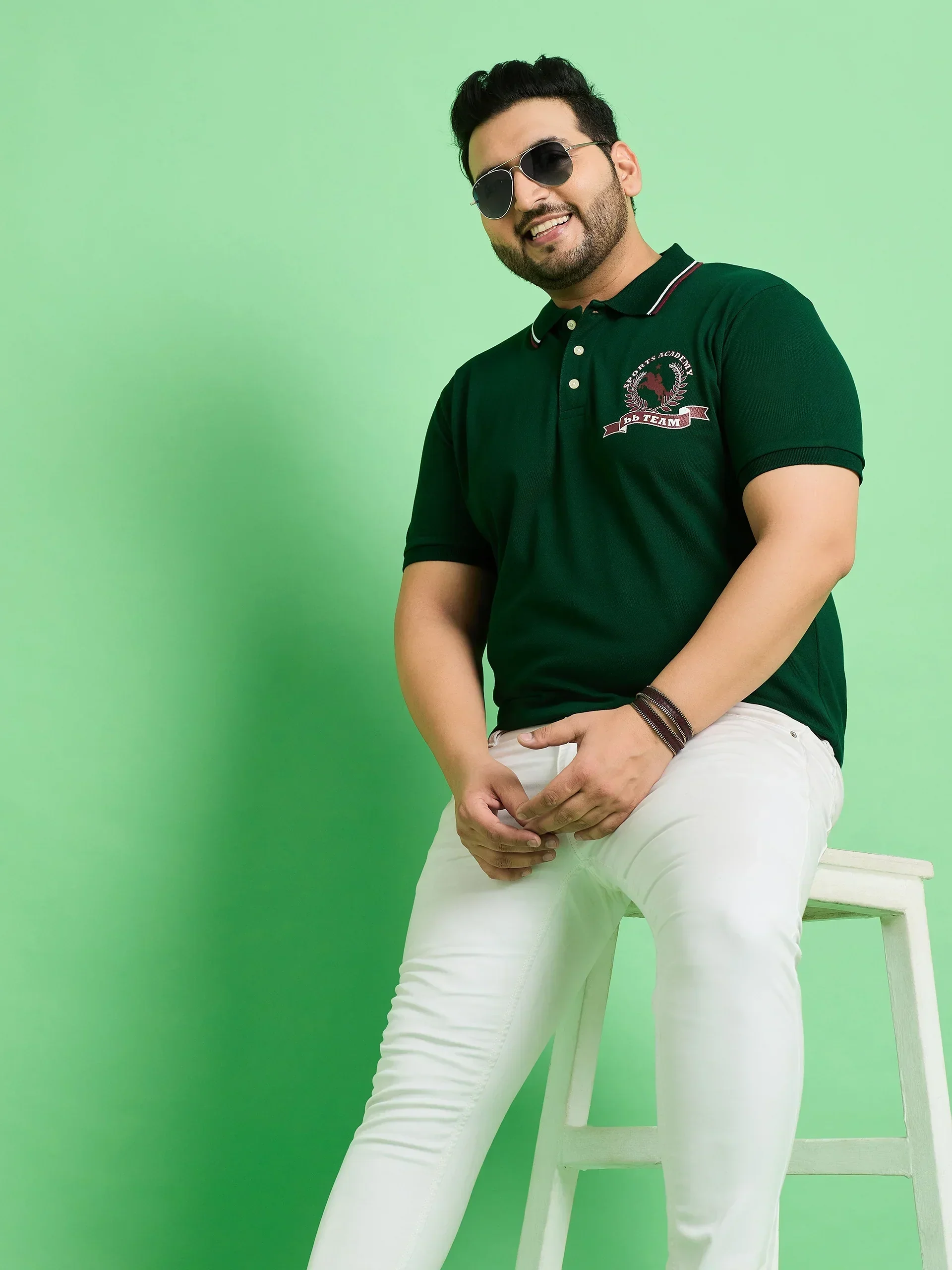 Men Plus Size Rewind Printed Polo Tshirt - Image 7