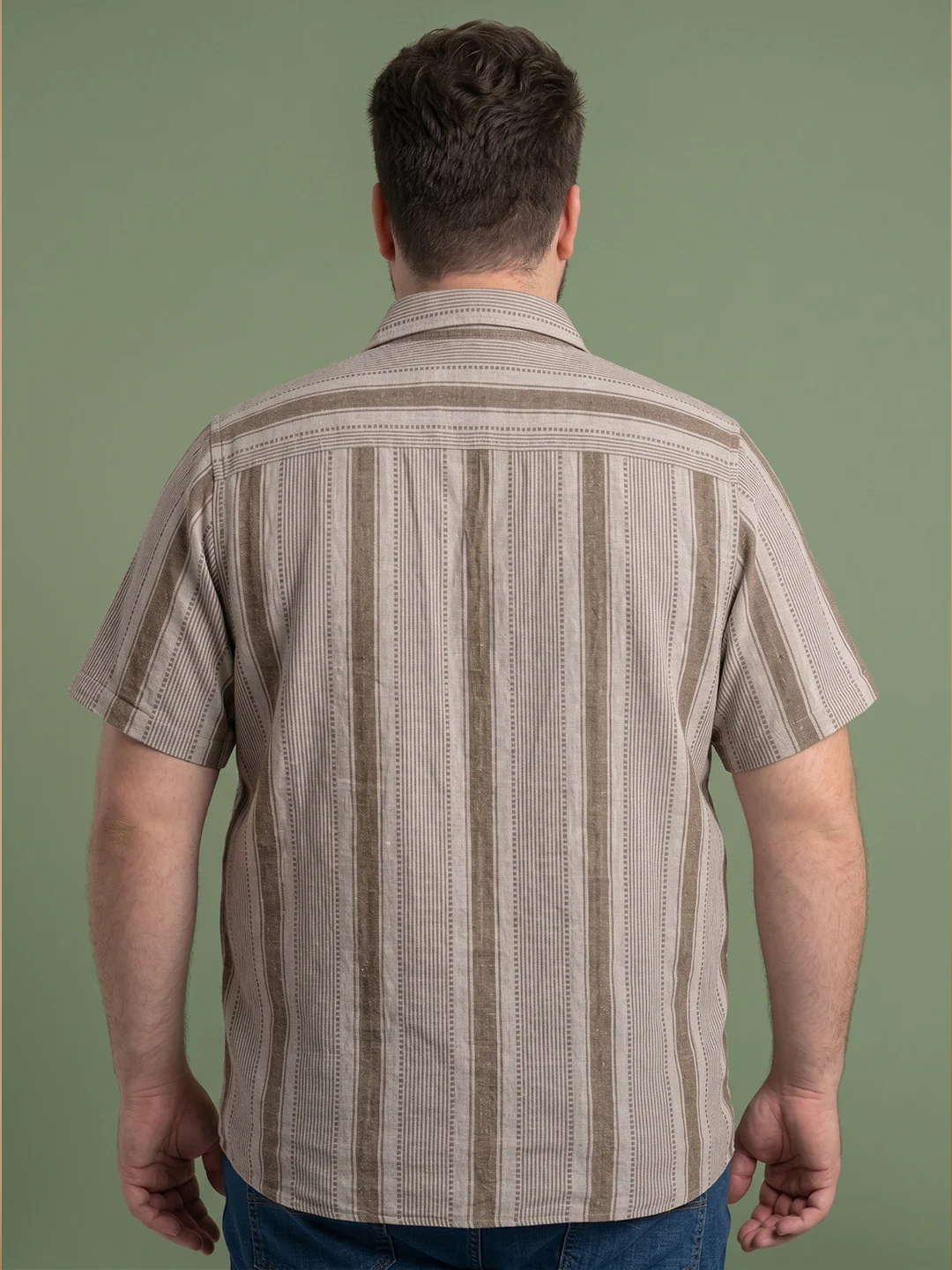 Men Plus Size Rextonix Multi Textured Shirts - Image 2