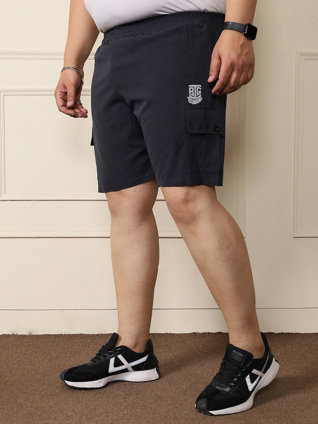 Men Plus Size Rezo-Grey Solid Shorts - Image 3