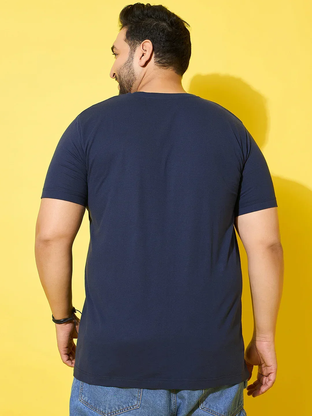 Men Plus Size Rhythm Navy Printed Round Neck Tshirt - Image 8