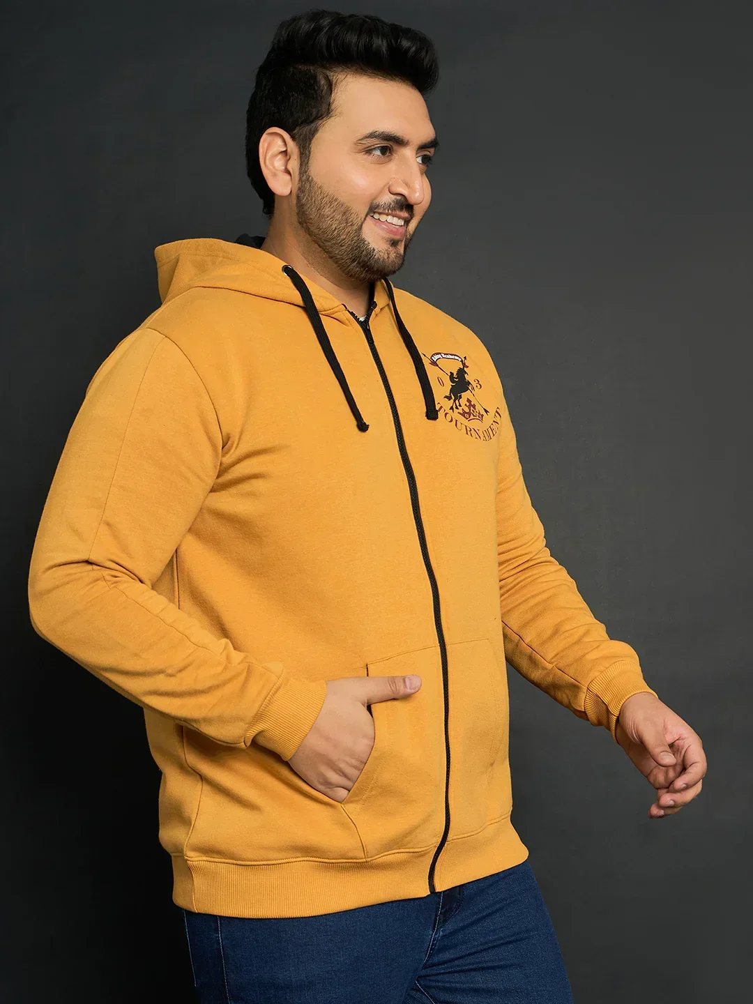 Men Plus Size  Rinconada Solid Sweatshirts - Image 4