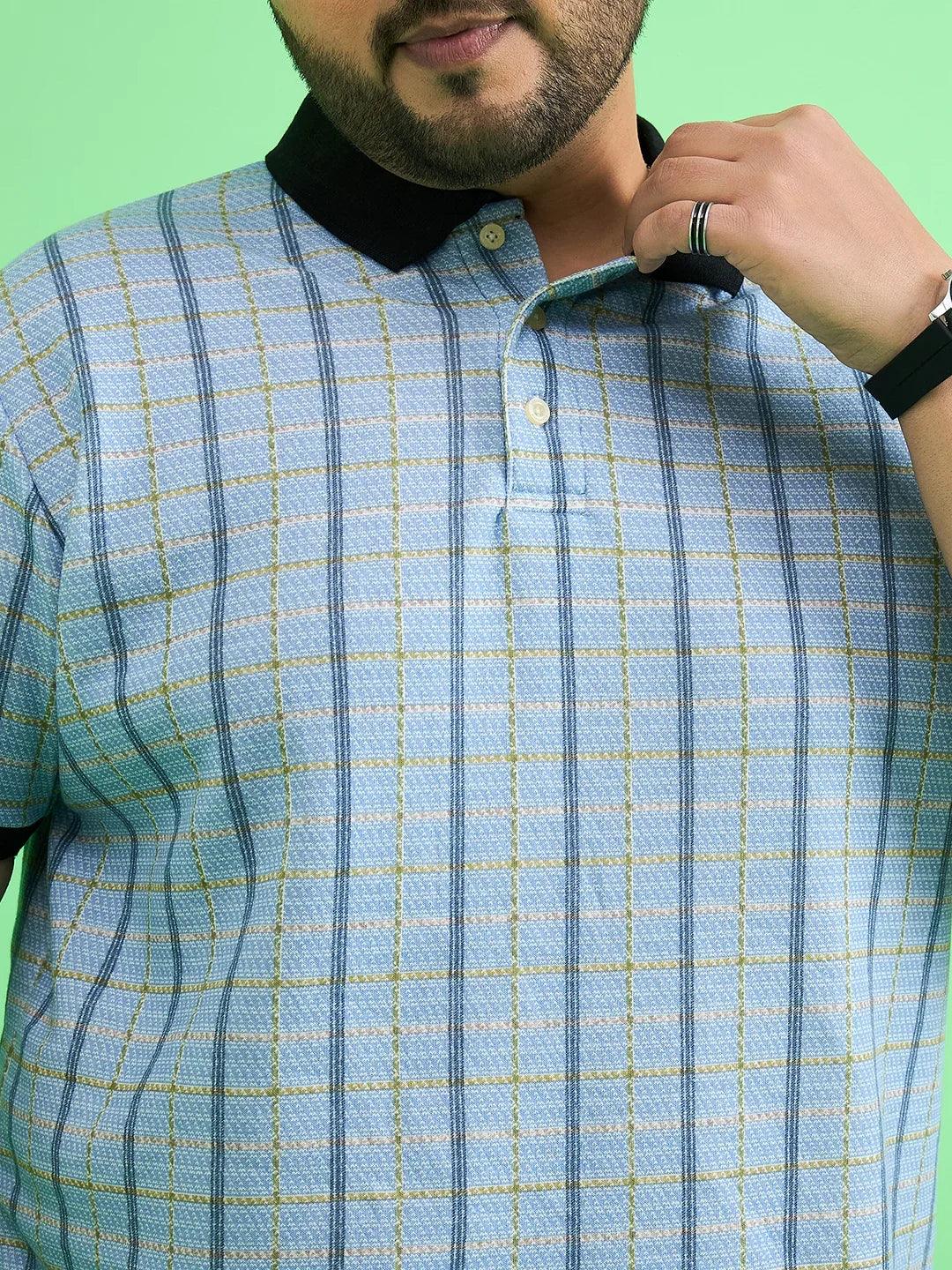Men Plus Size Rink Stripe Polo Tshirt - Image 6