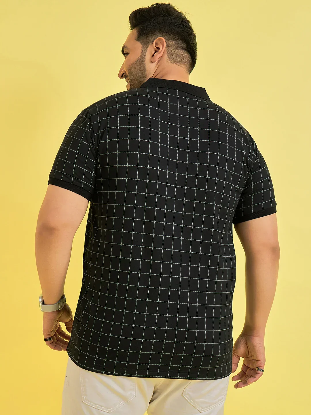 Men Plus Size Rizz Check Polo Tshirt - Image 5