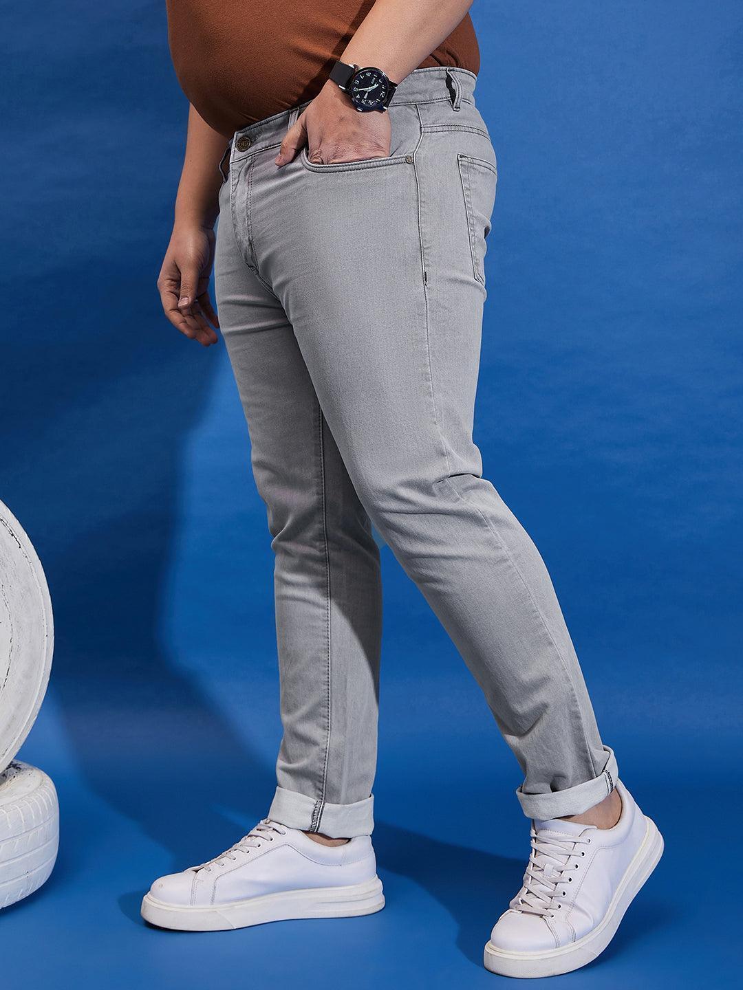 Men Plus Size Robust Solid Jeans - Image 3
