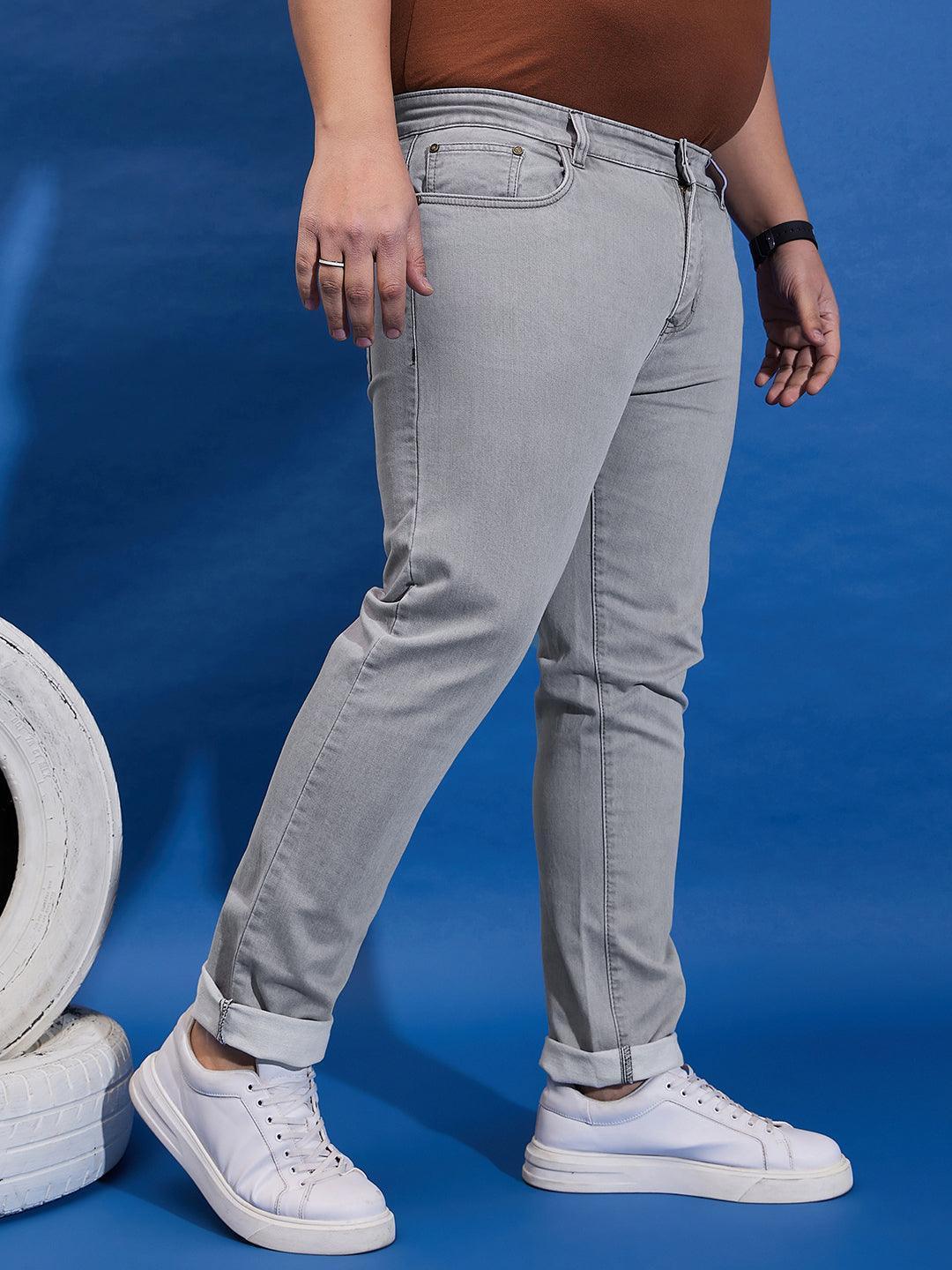 Men Plus Size Robust Solid Jeans - Image 4