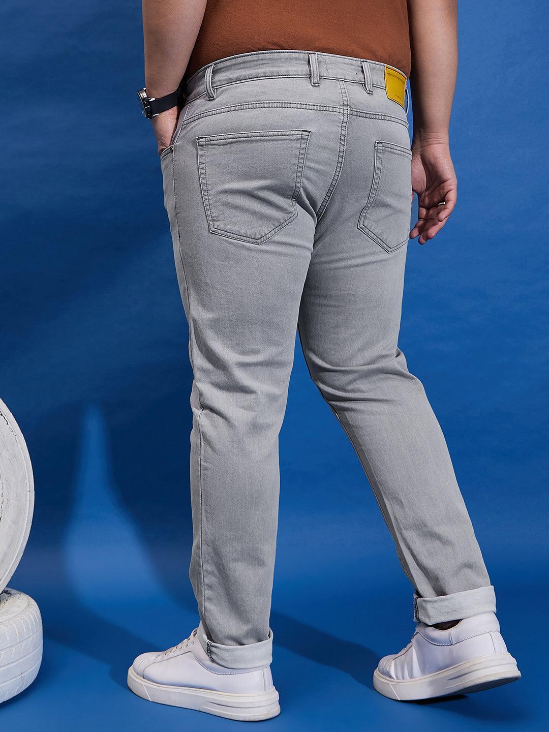 Men Plus Size Robust Solid Jeans - Image 5