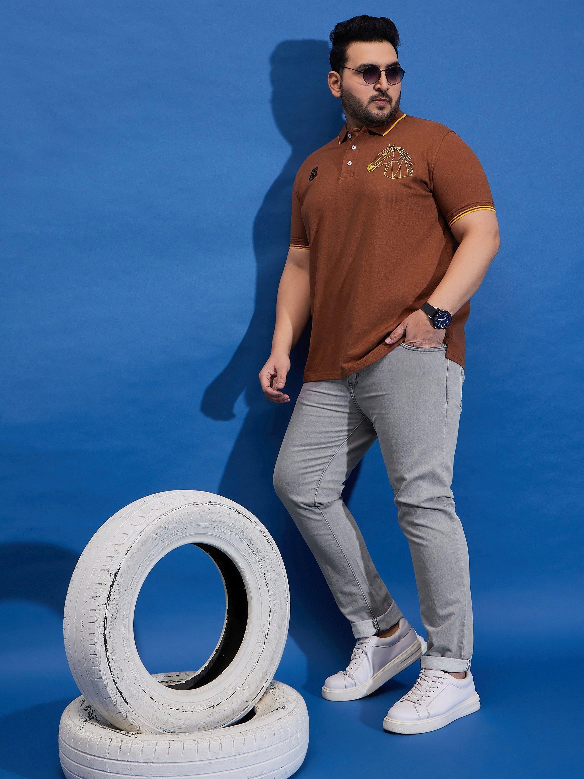 Men Plus Size Robust Solid Jeans - Image 6